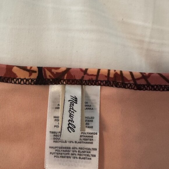 Madewell Bikini Bottom Pink/Coral Print Size L - Picture 4 of 5